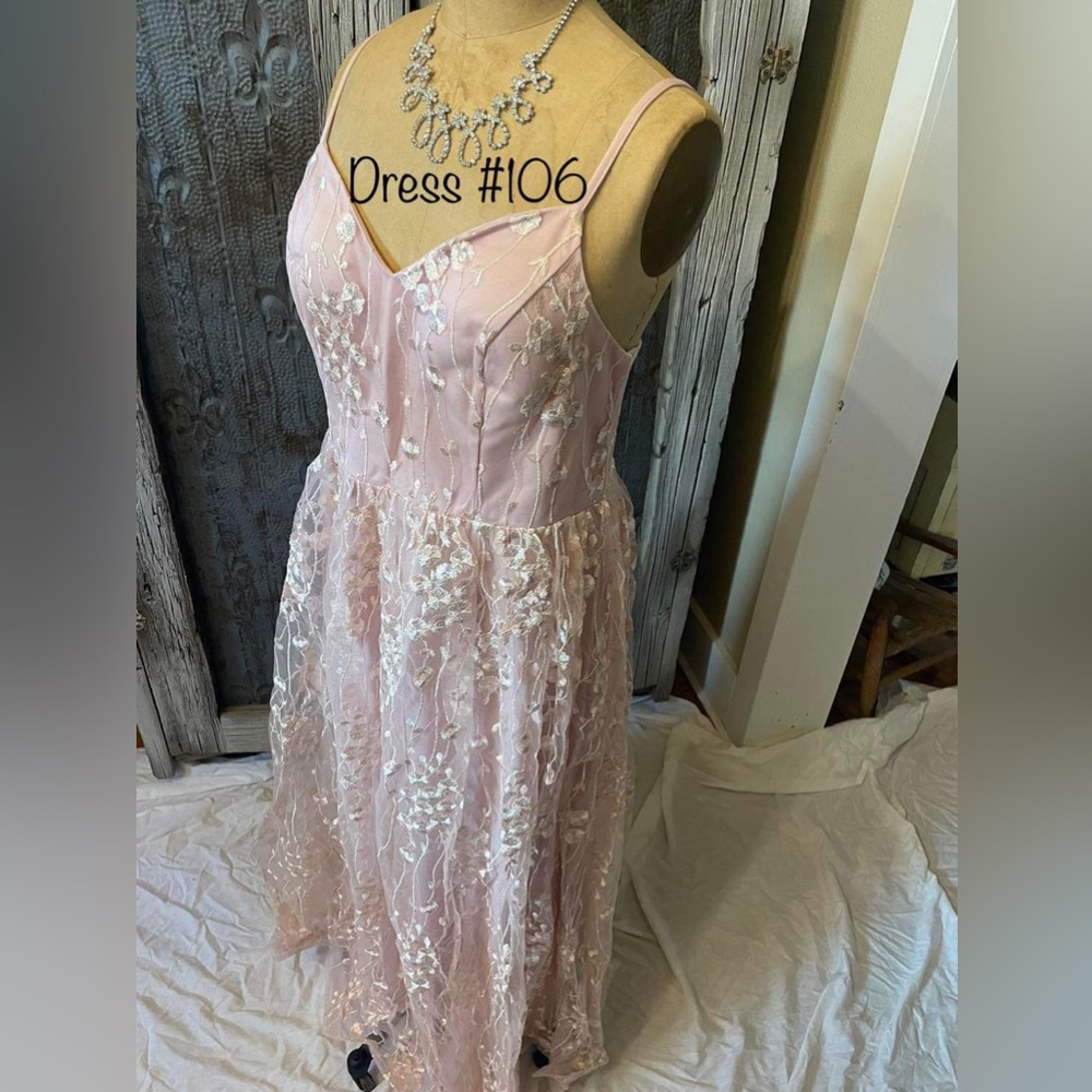 COPY - Pale pink summer bridesmaids formal dress wedding strapless long